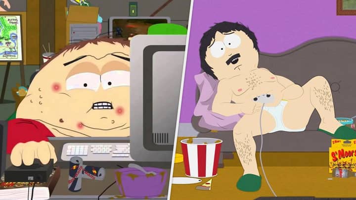 South Park guy being lazy, and playing video games.